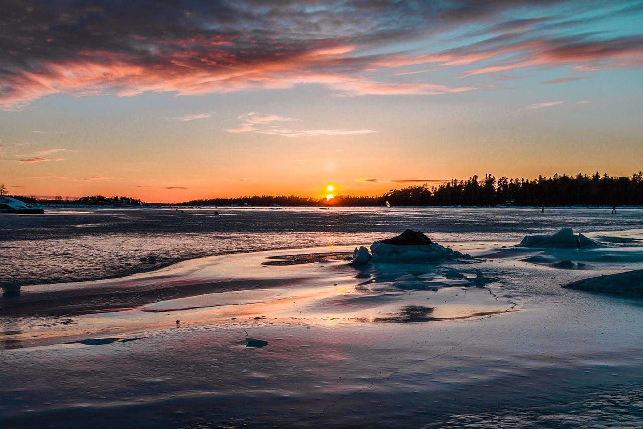 sunset nature evening free photo