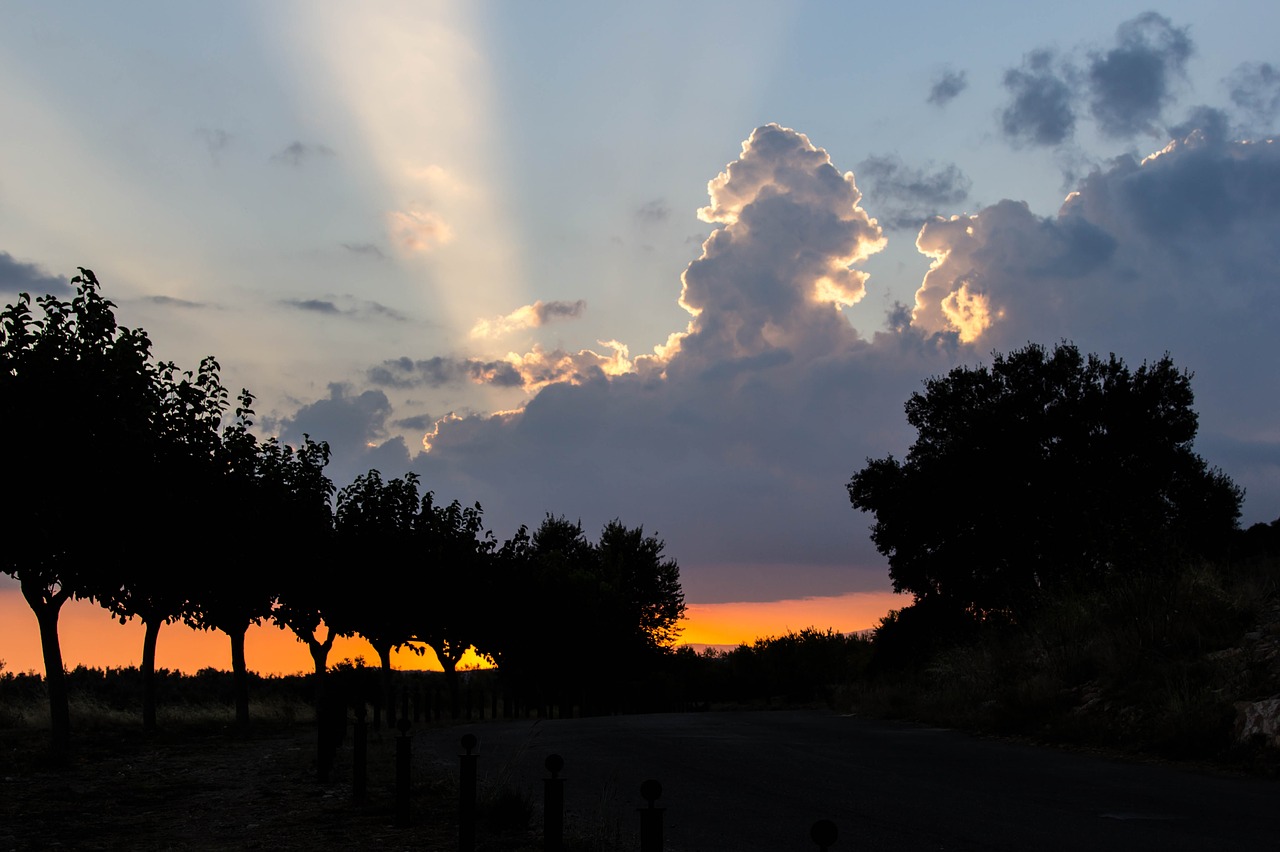 sunset dawn panoramic free photo