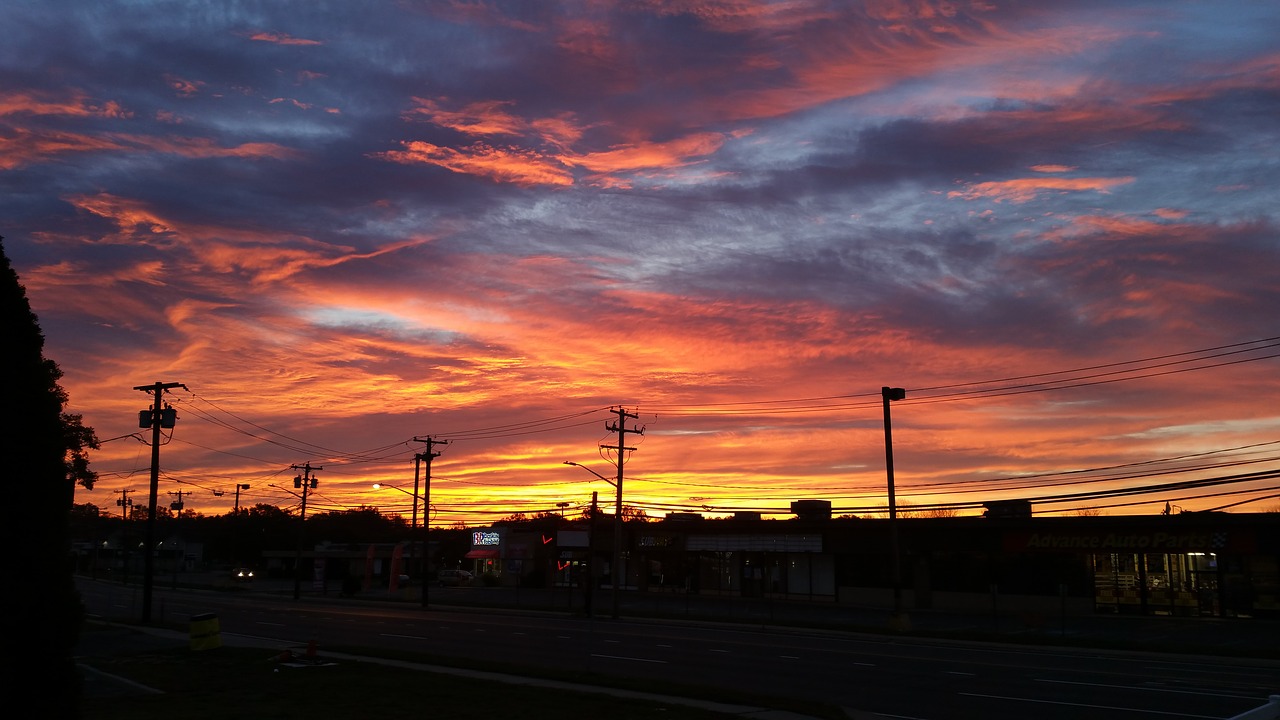 sunset sky panoramic free photo