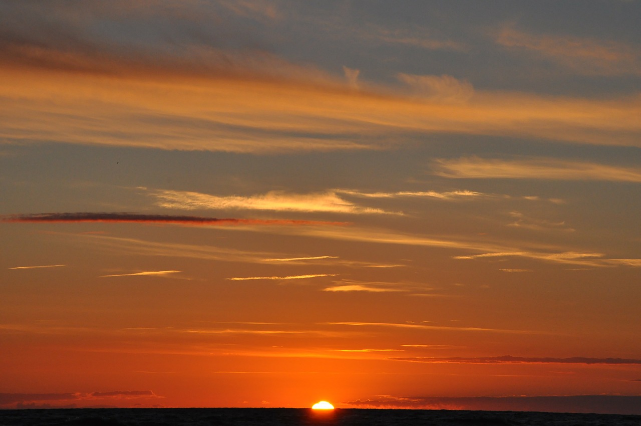 sunset sky clouds free photo