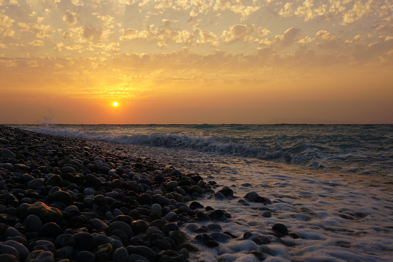 sunset sea twilight free photo