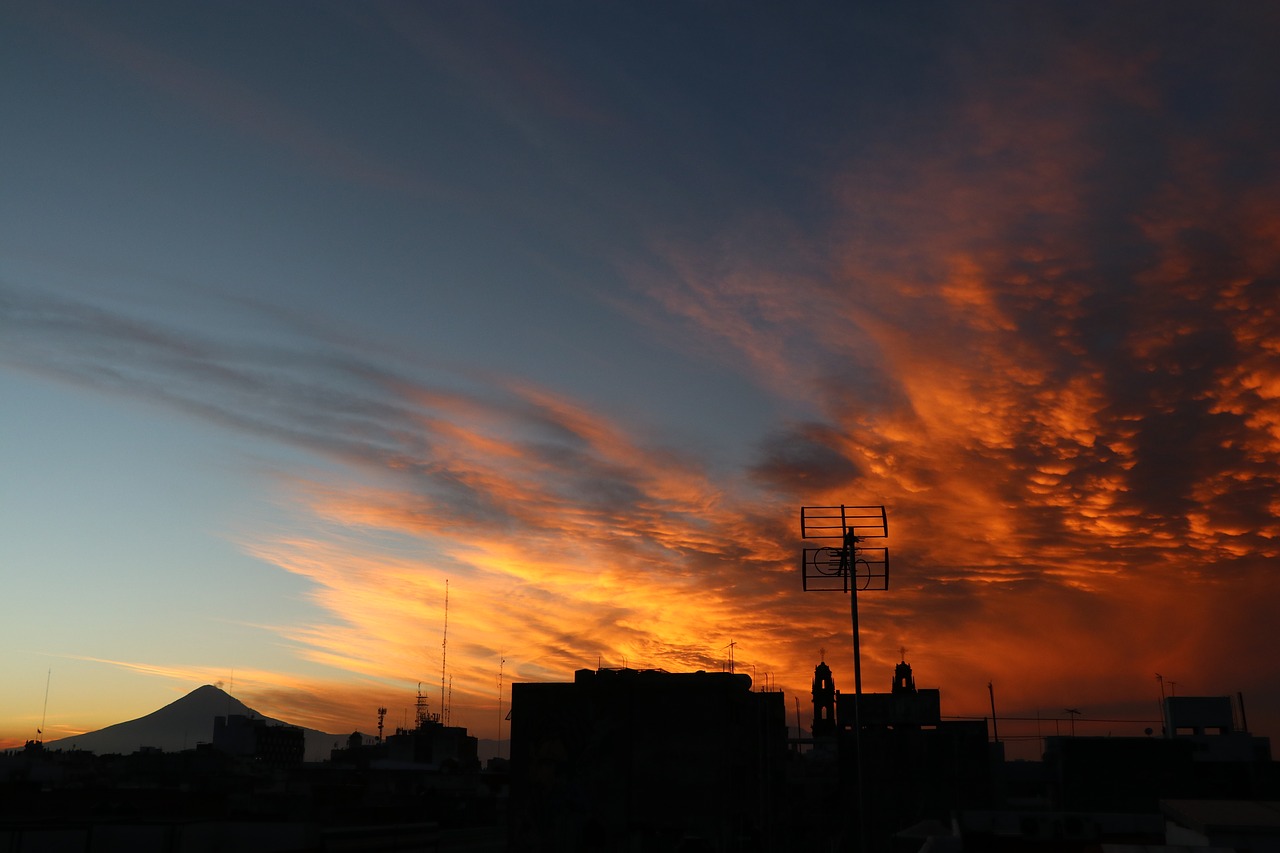 sunset dawn panoramic free photo