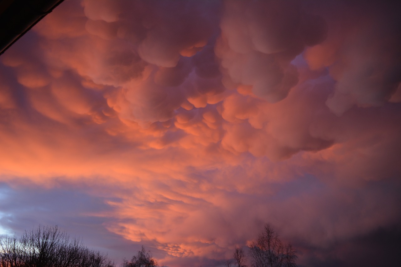 sunset dusk storm free photo