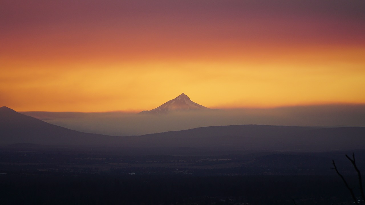 sunset dawn panorama free photo