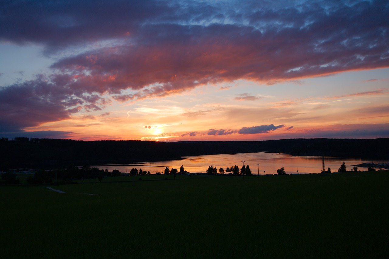 sunset  panorama  nature free photo