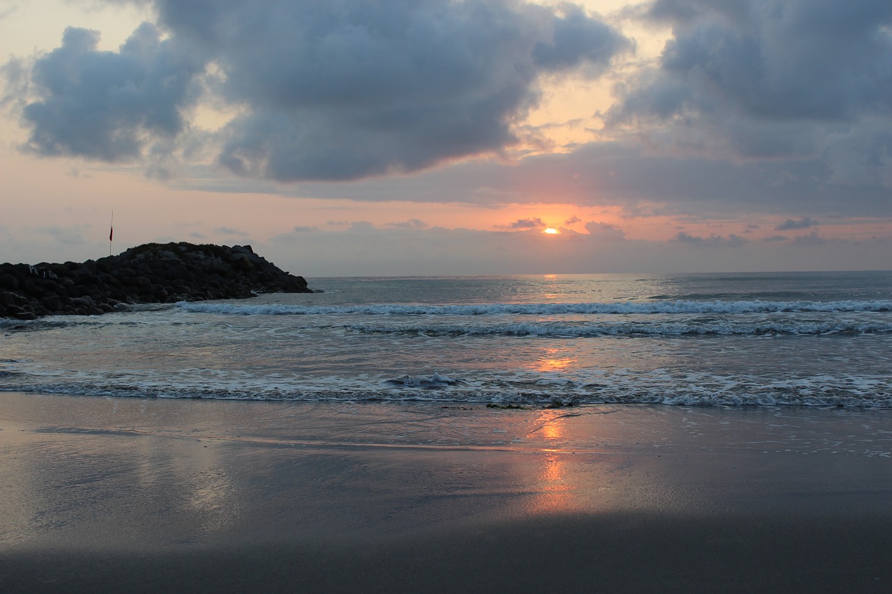 sunset  body of water  sea free photo