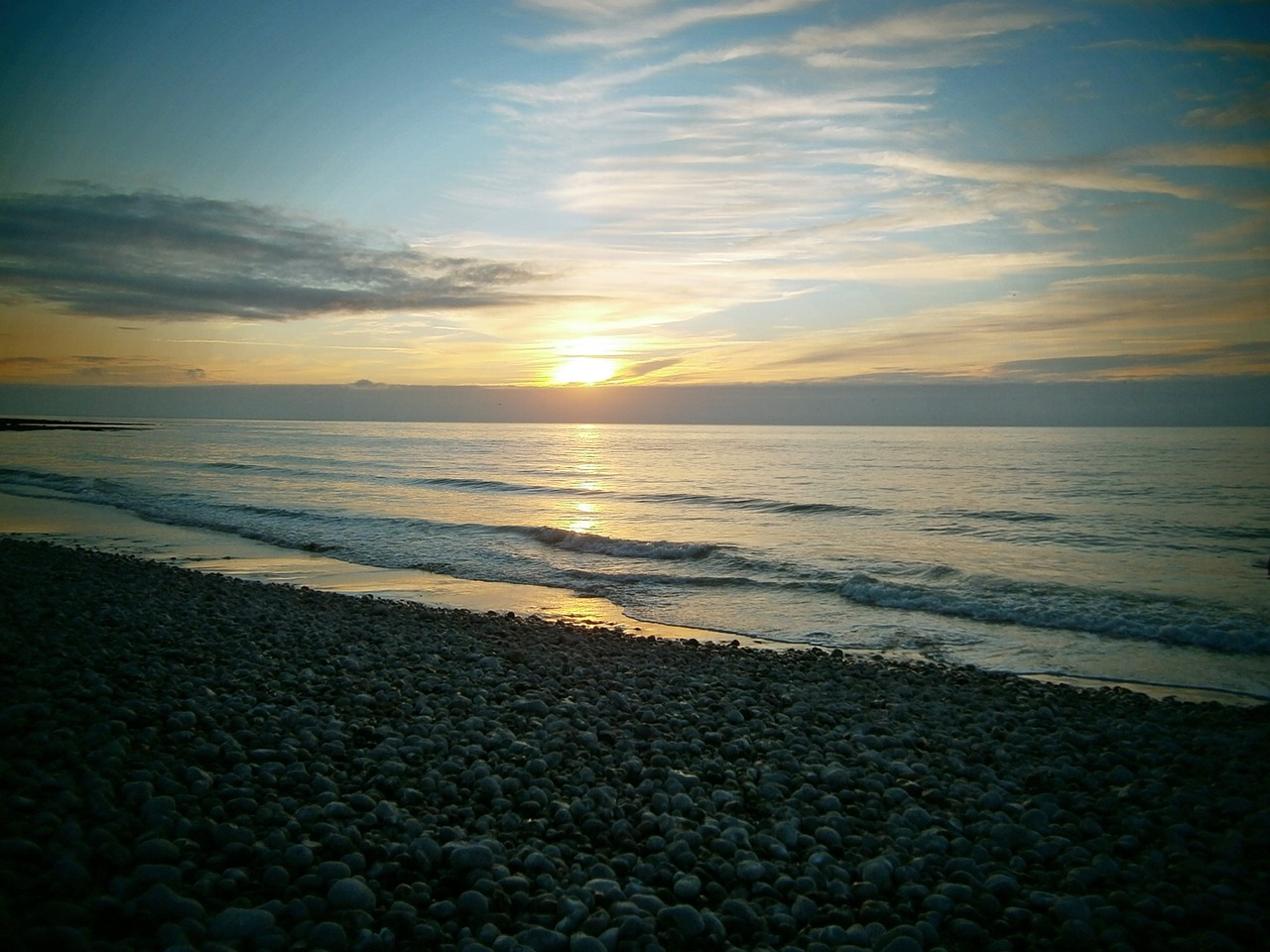 sunset  beach  sea free photo