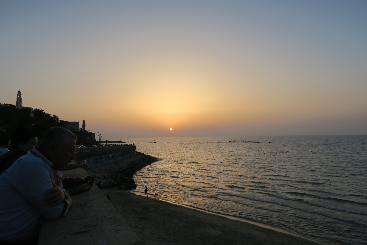 sunset  marine  jaffa free photo