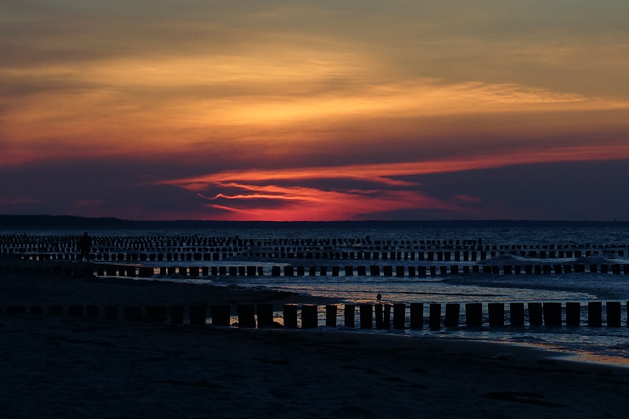 sunset  waters  dusk free photo