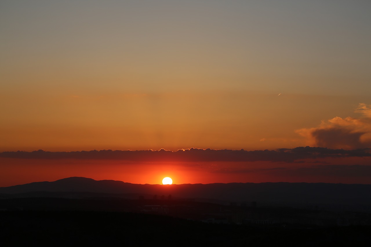 sunset  dawn  solar free photo