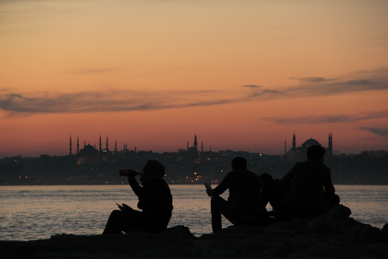 sunset  dawn  silhouette free photo