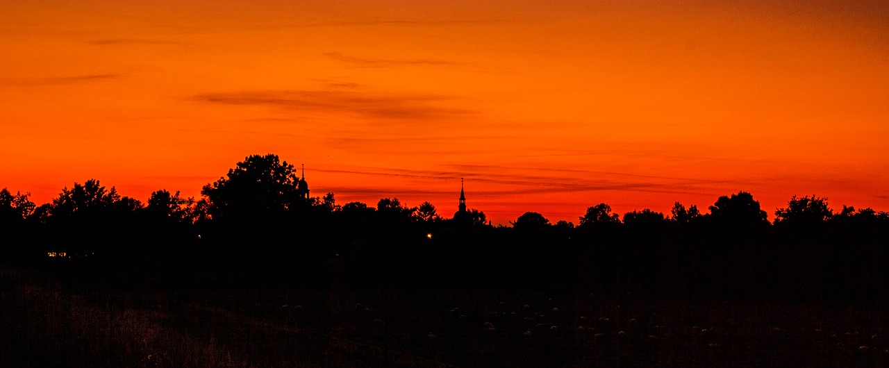 sunset  dawn  panorama free photo