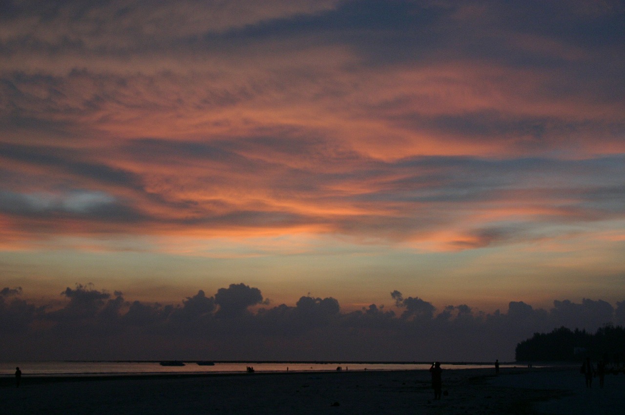 sunset lake evening free photo