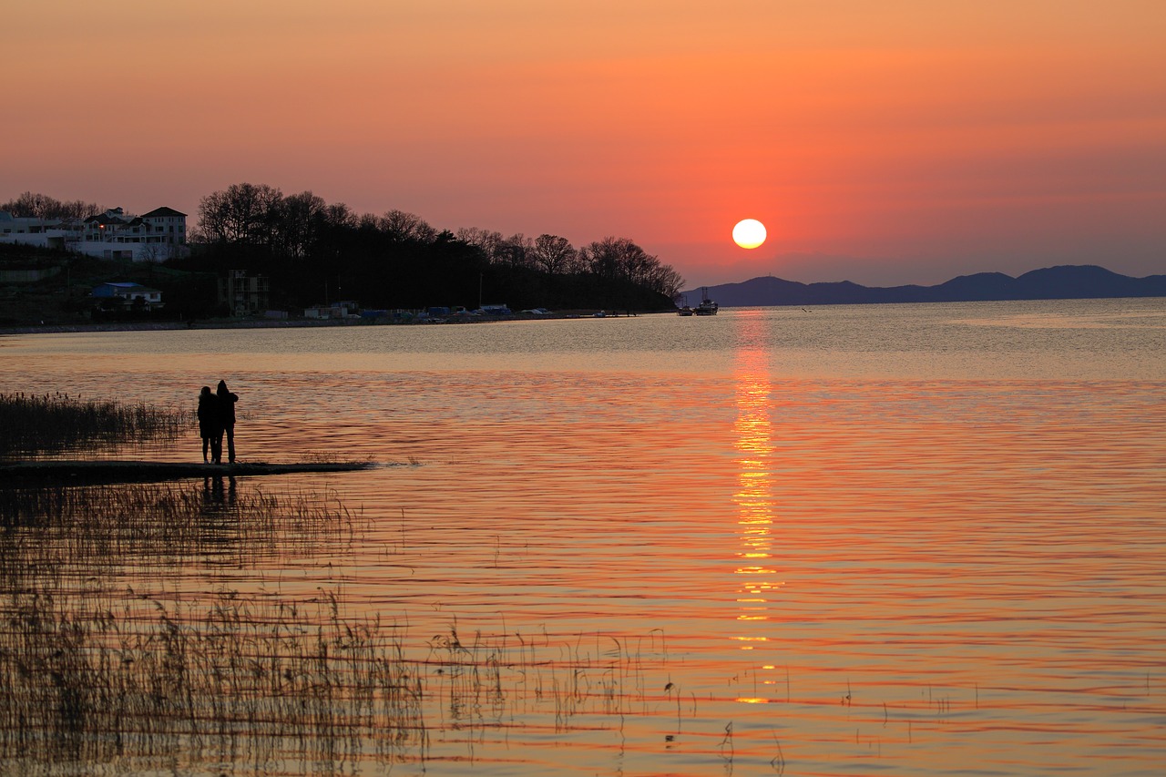 sunset  orange sky  glow free photo