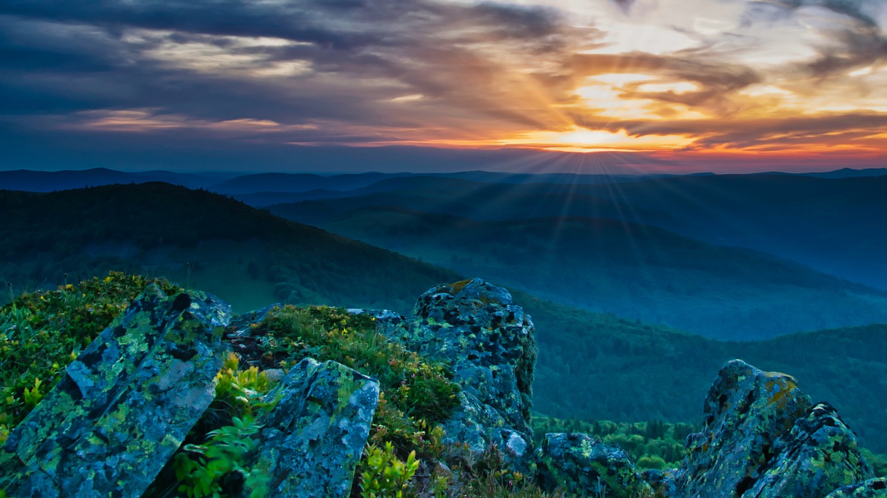 sunset  mountains  afterglow free photo