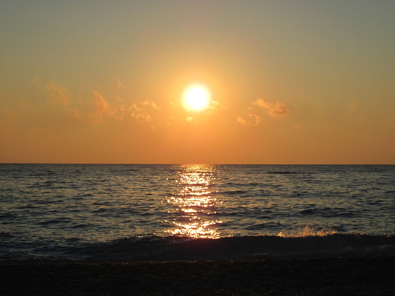 sunset landscape sea free photo