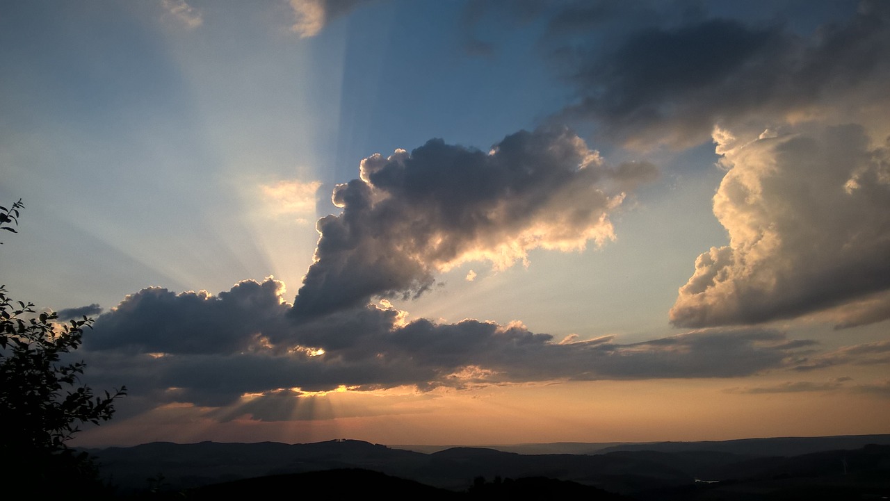 sunset  clouds  sauerland free photo