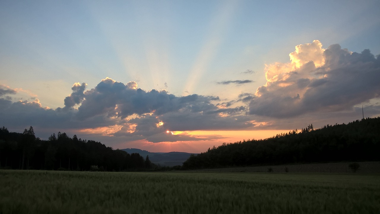 sunset  clouds  sauerland free photo