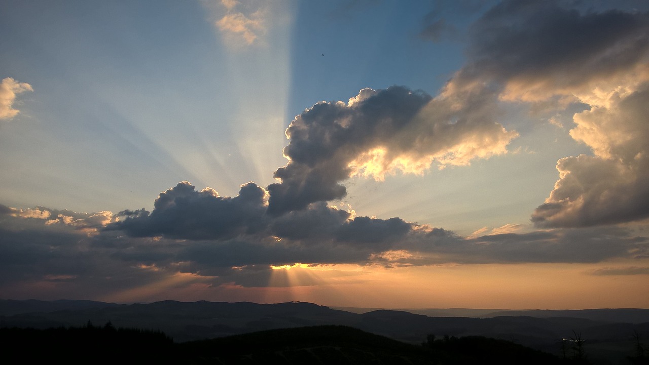 sunset  clouds  sauerland free photo