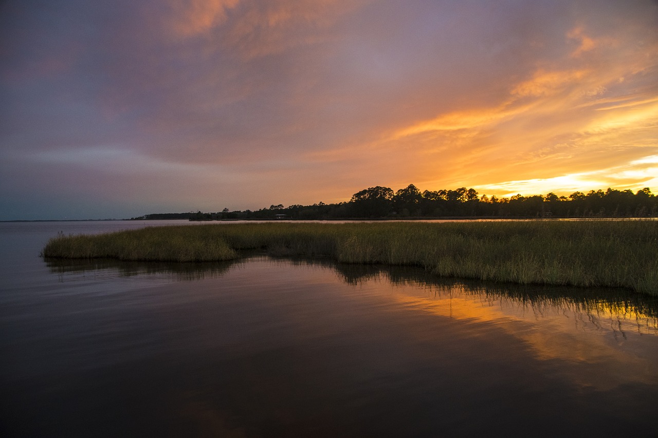 sunset  bayou  florida free photo