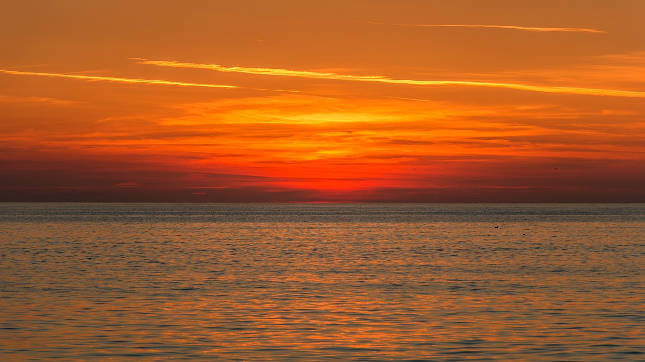 sunset  sea  farbenpracht free photo