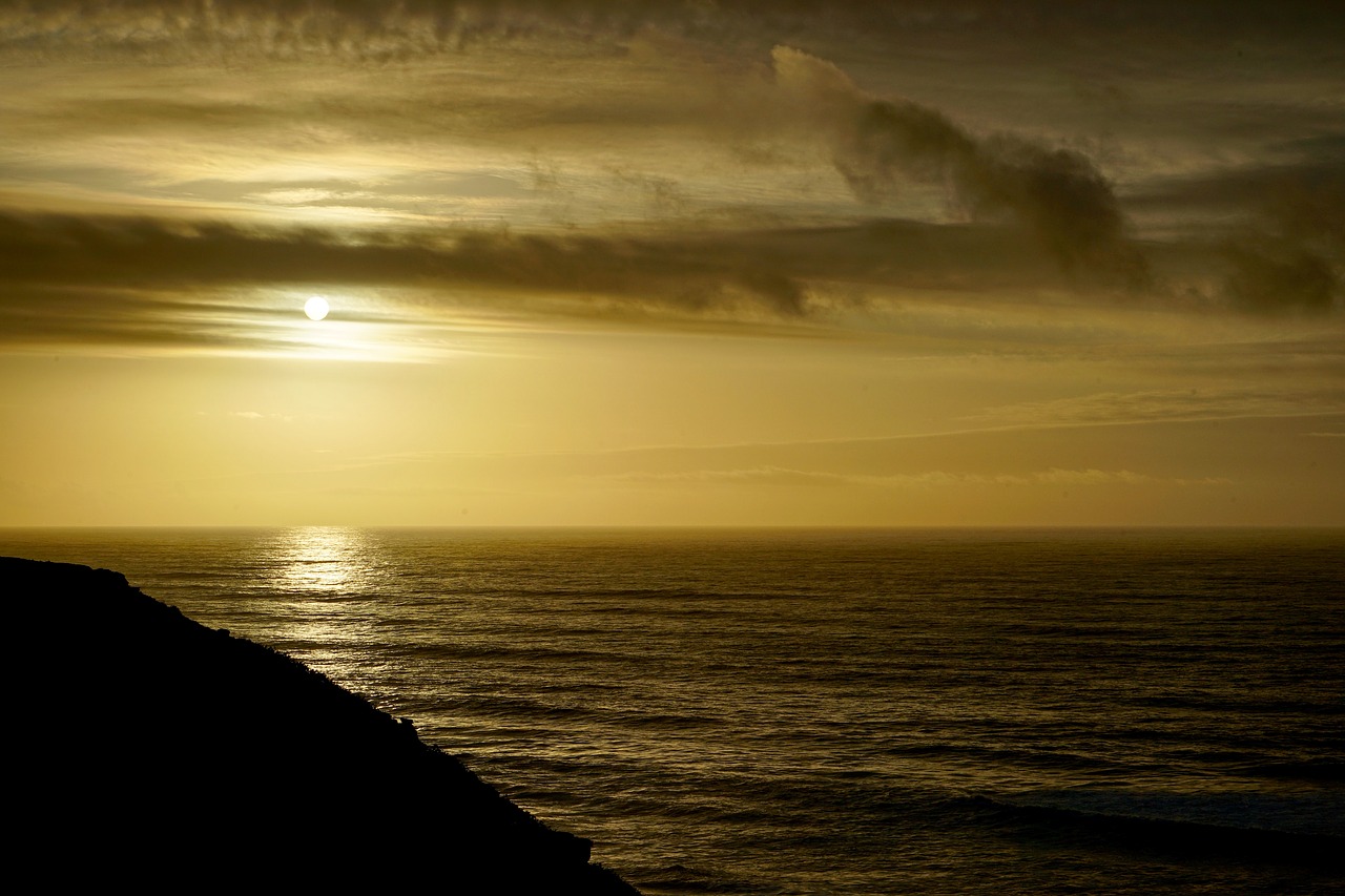 sunset  sea  twilight free photo