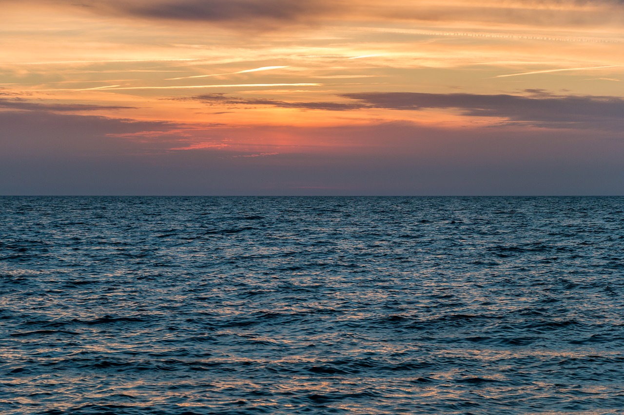 sunset  sky  north sea free photo