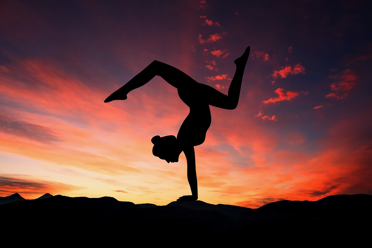 sunset  yoga  lifestyle free photo