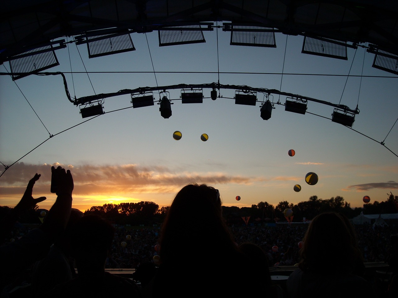 sunset festival techno free photo