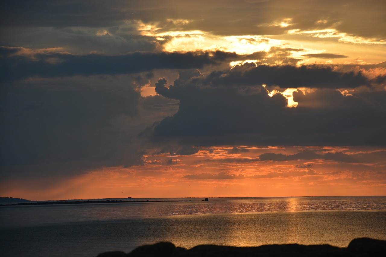 sunset  sea  coast free photo