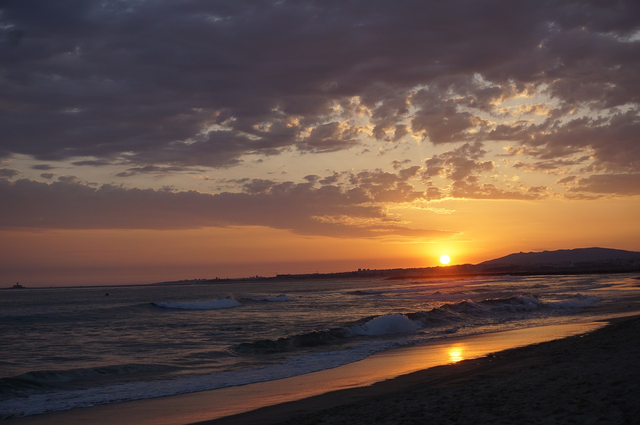 sunset  beach  ocean free photo