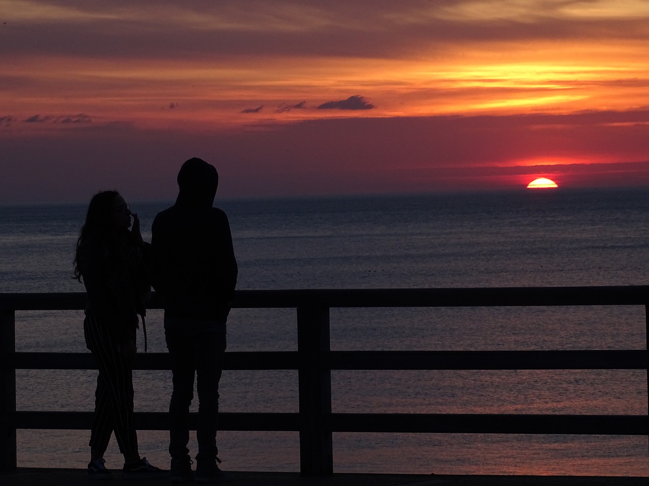 sunset  romantic  france free photo