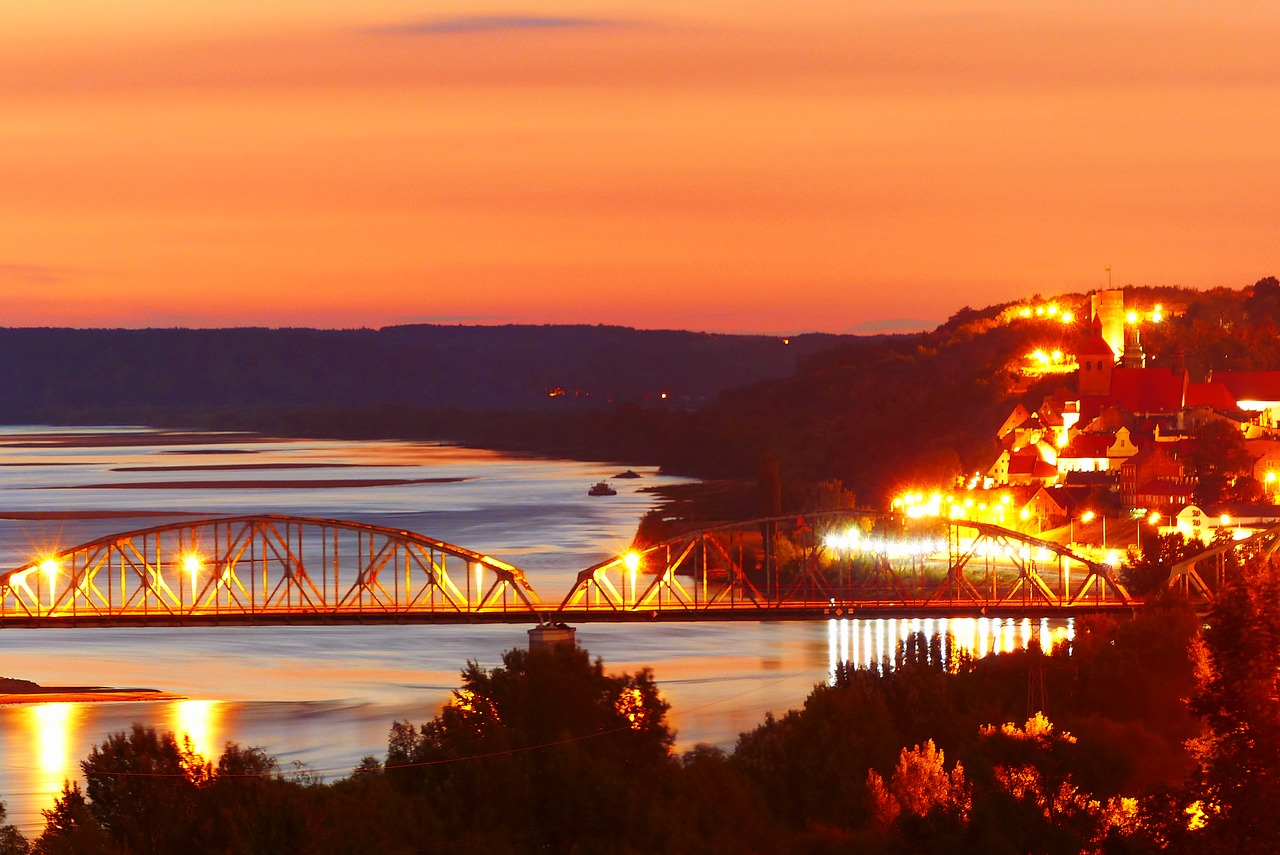 sunset  landscape  river free photo