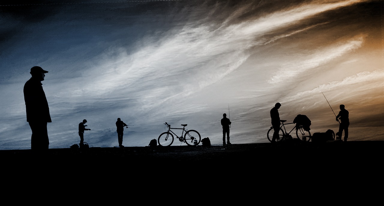 sunset  people  silhouette free photo