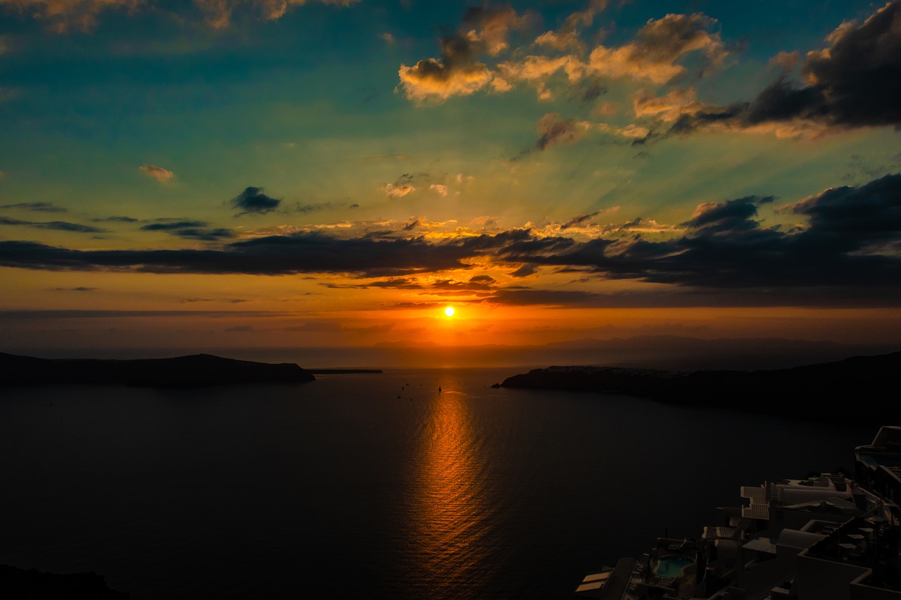 sunset  sky  greece free photo