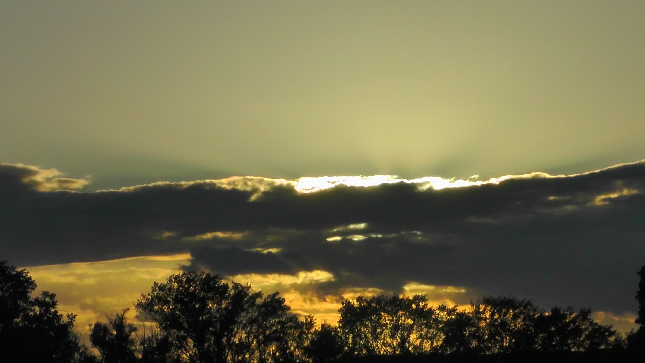 sunset evening sky clouds free photo