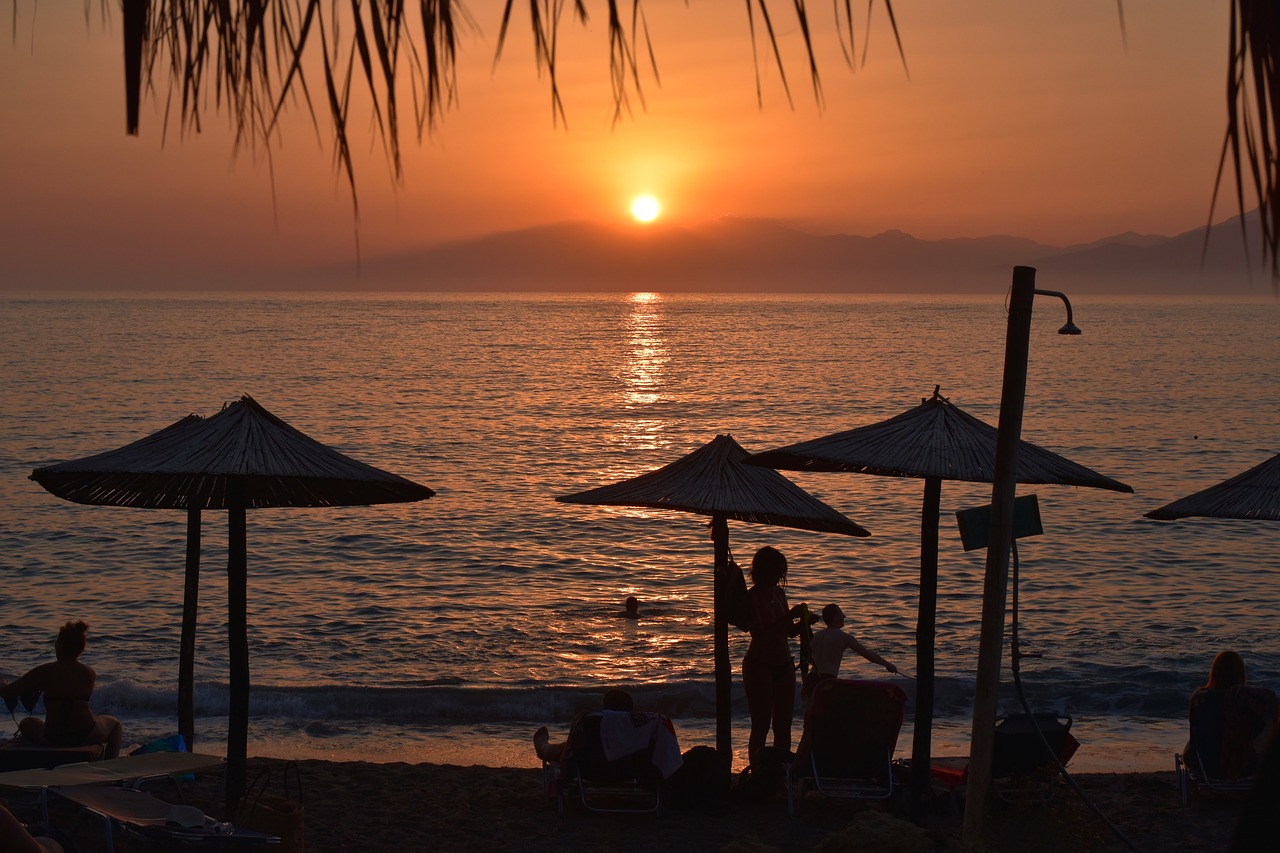 sunset  evening  beach free photo