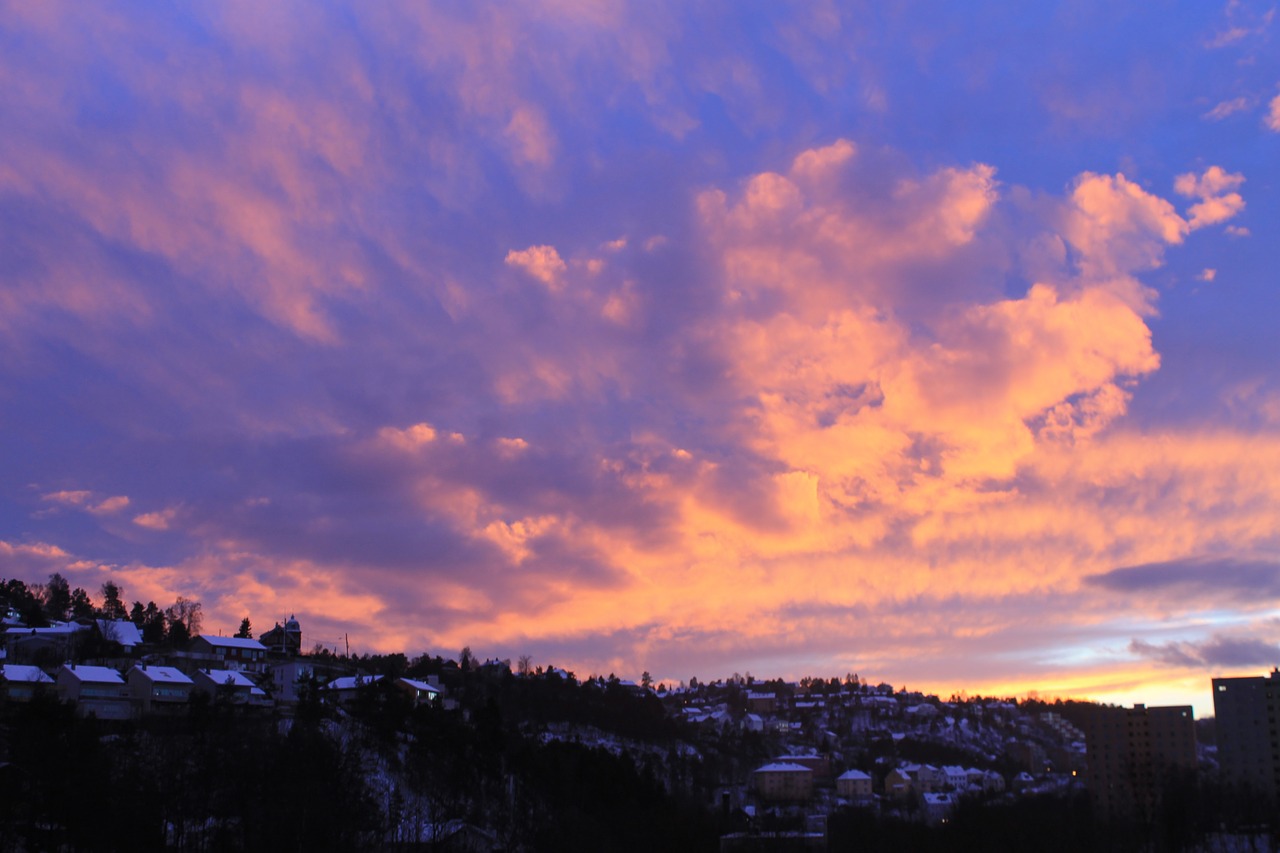 sunset  landscape  clouds free photo