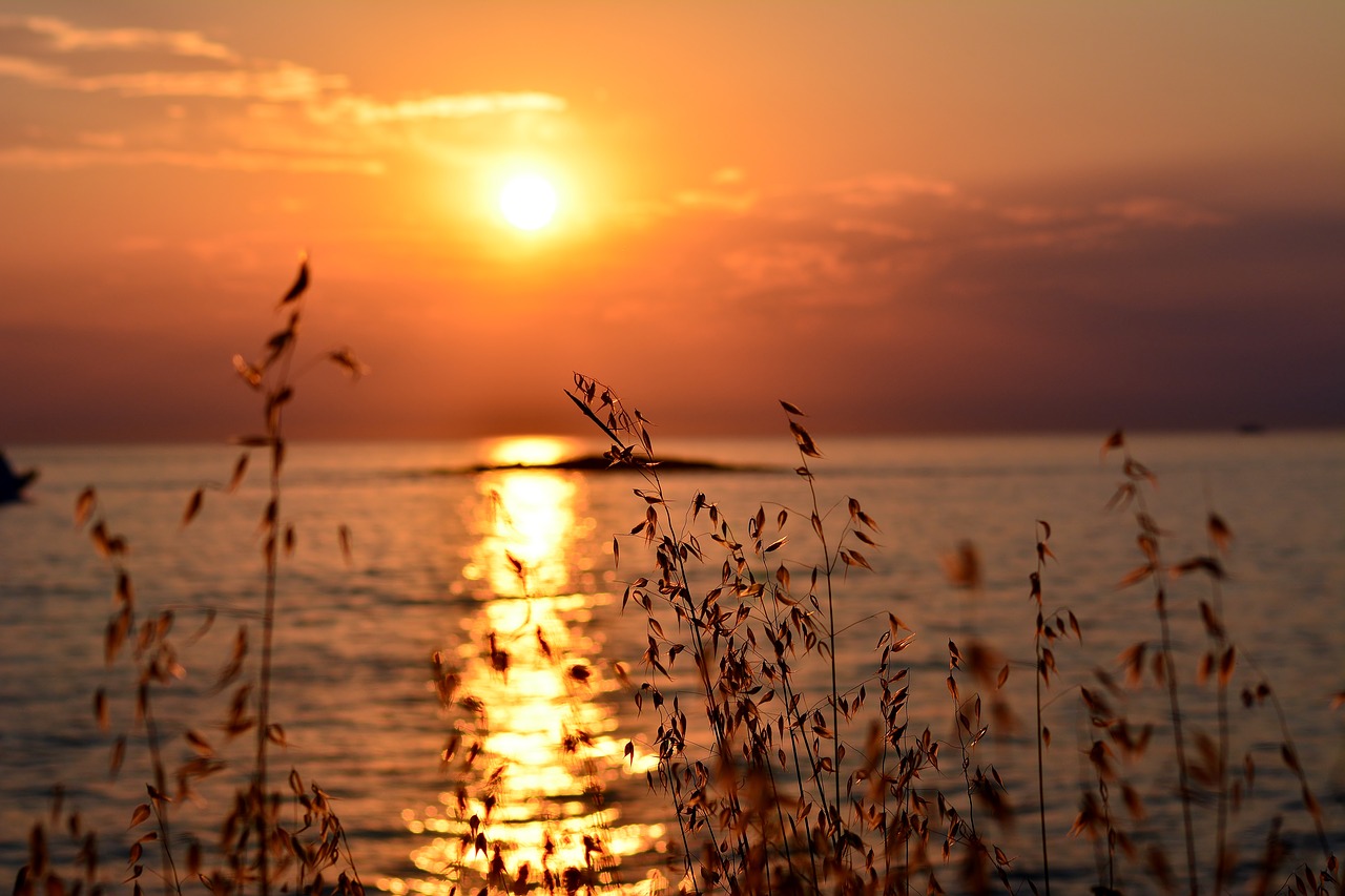 sunset  adriatic sea  croatia free photo