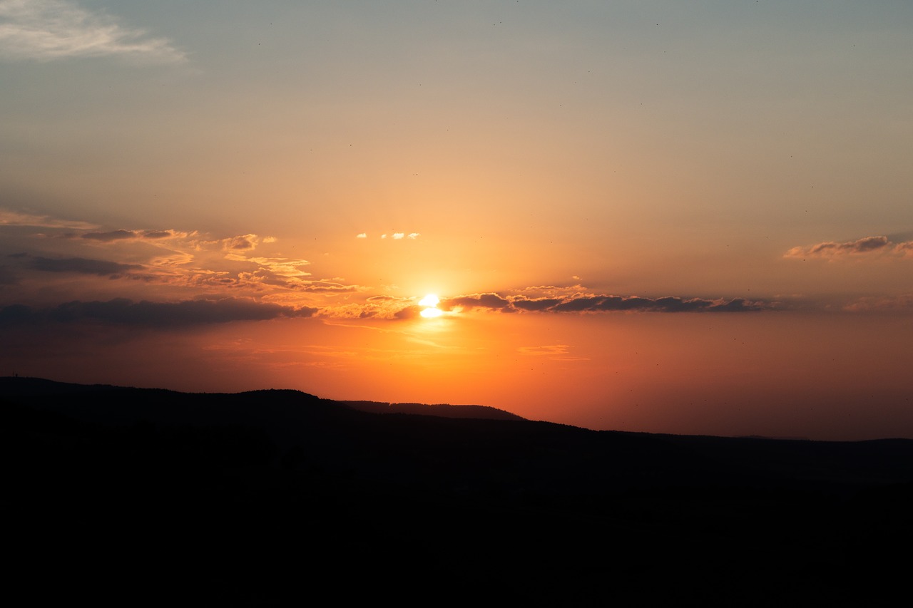 sunset  clouds  orange free photo