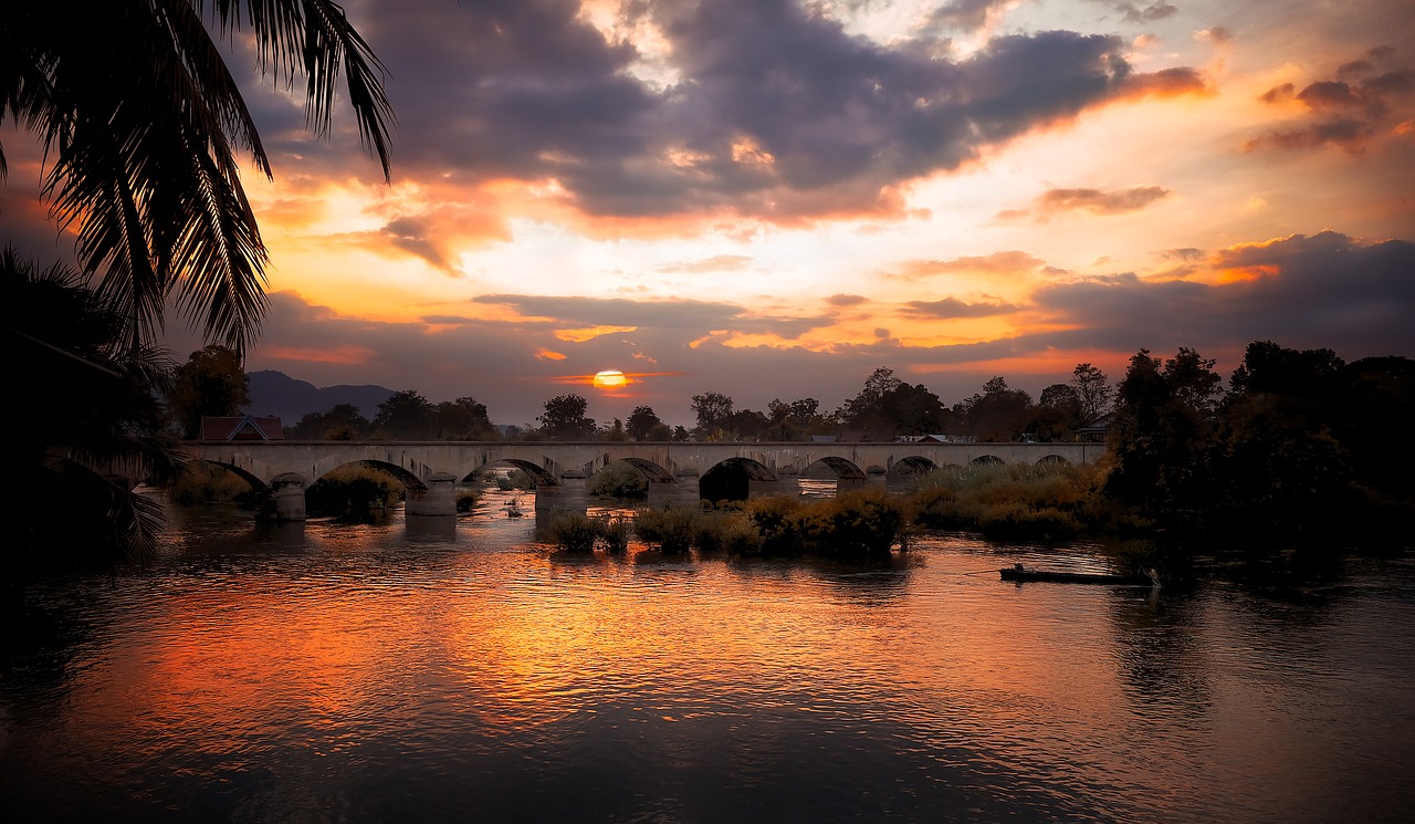 sunset  summer  river free photo