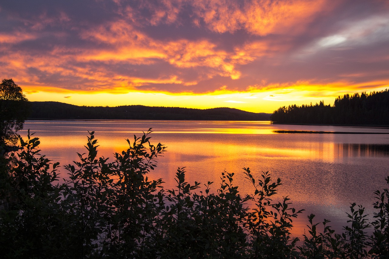 sunset  landscape  horizon free photo