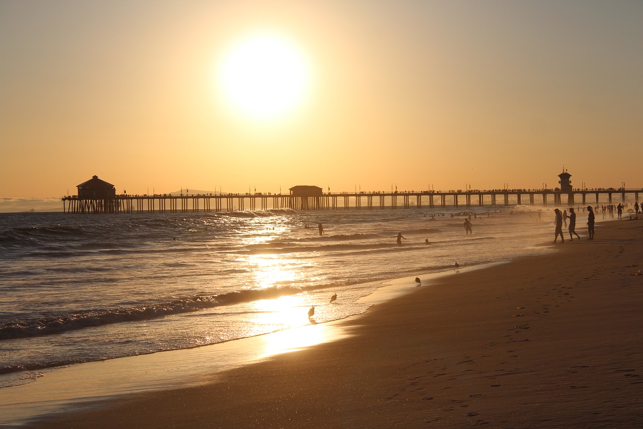 sunset  water  tide free photo