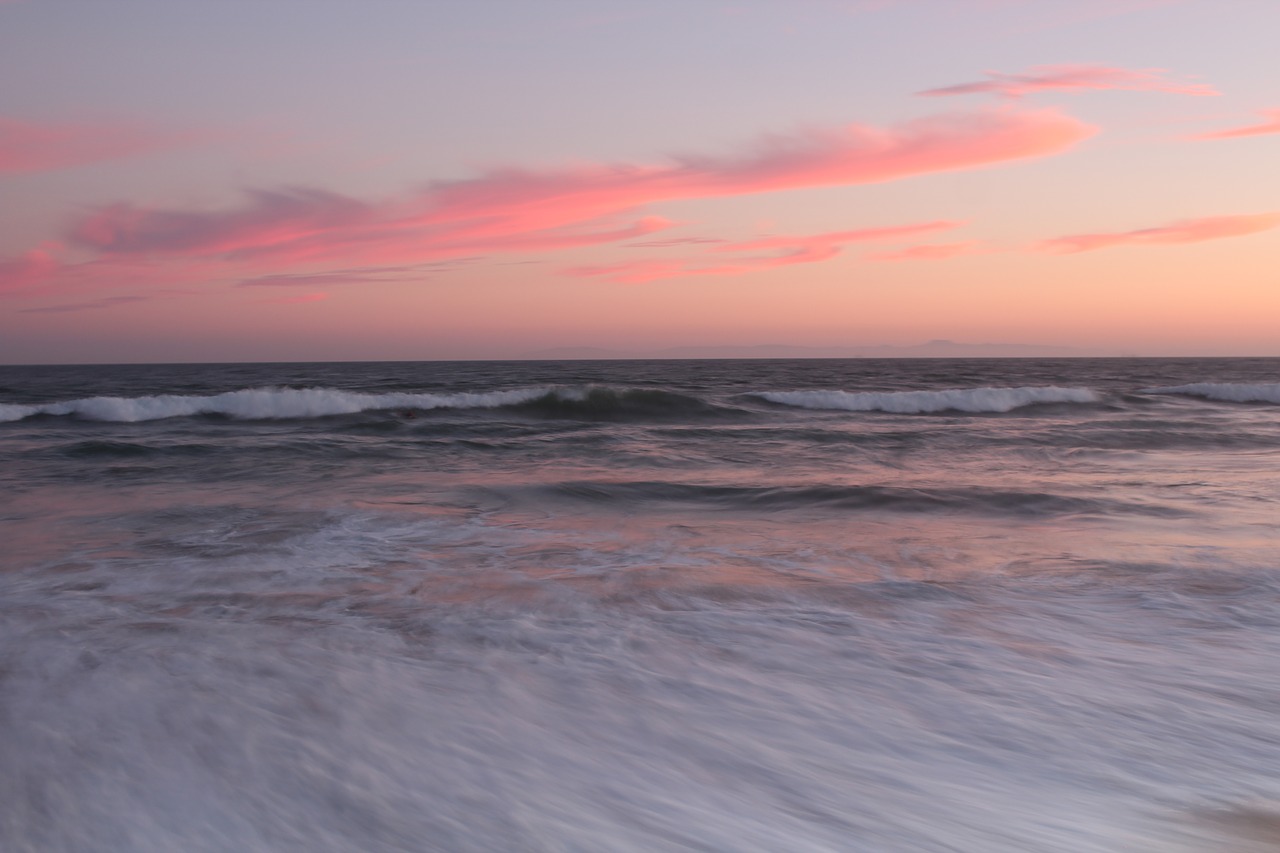 sunset  water  tide free photo