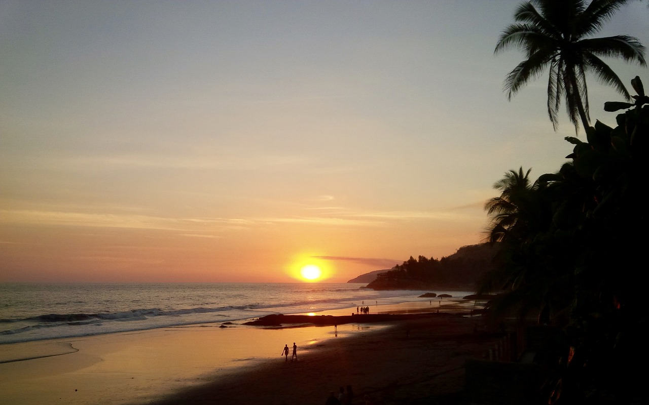 sunset  beach  nicaragua free photo