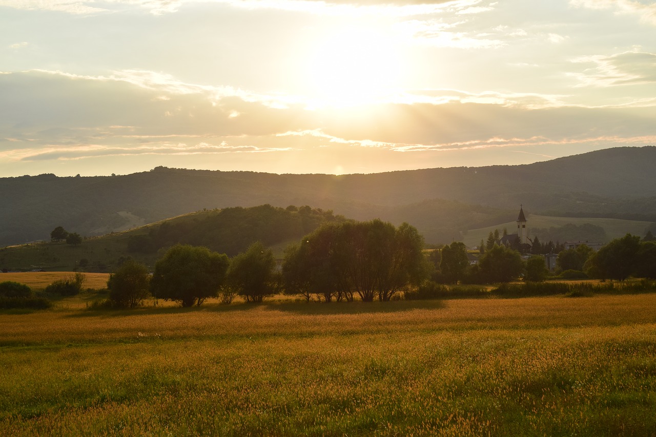 sunset  landscape  k free photo