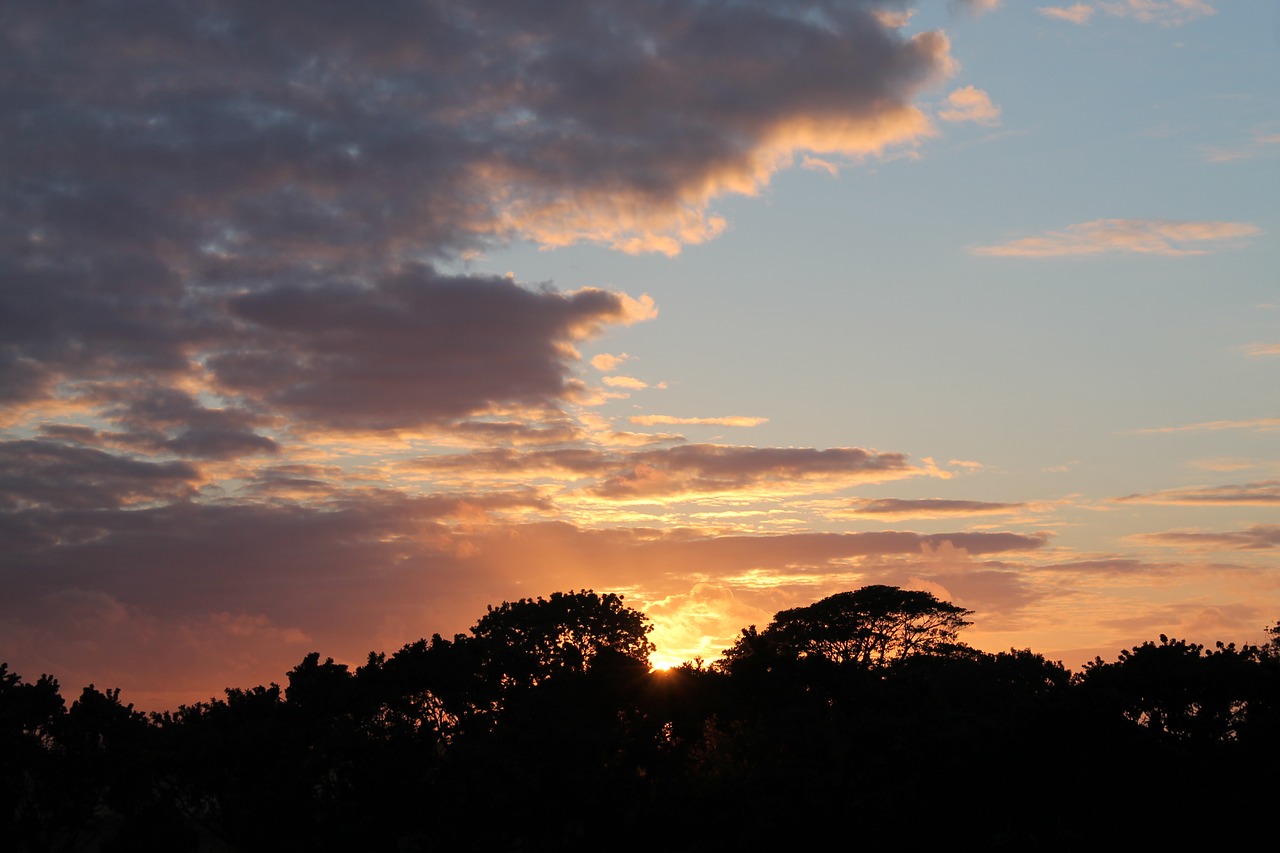 sunset sky clouds free photo