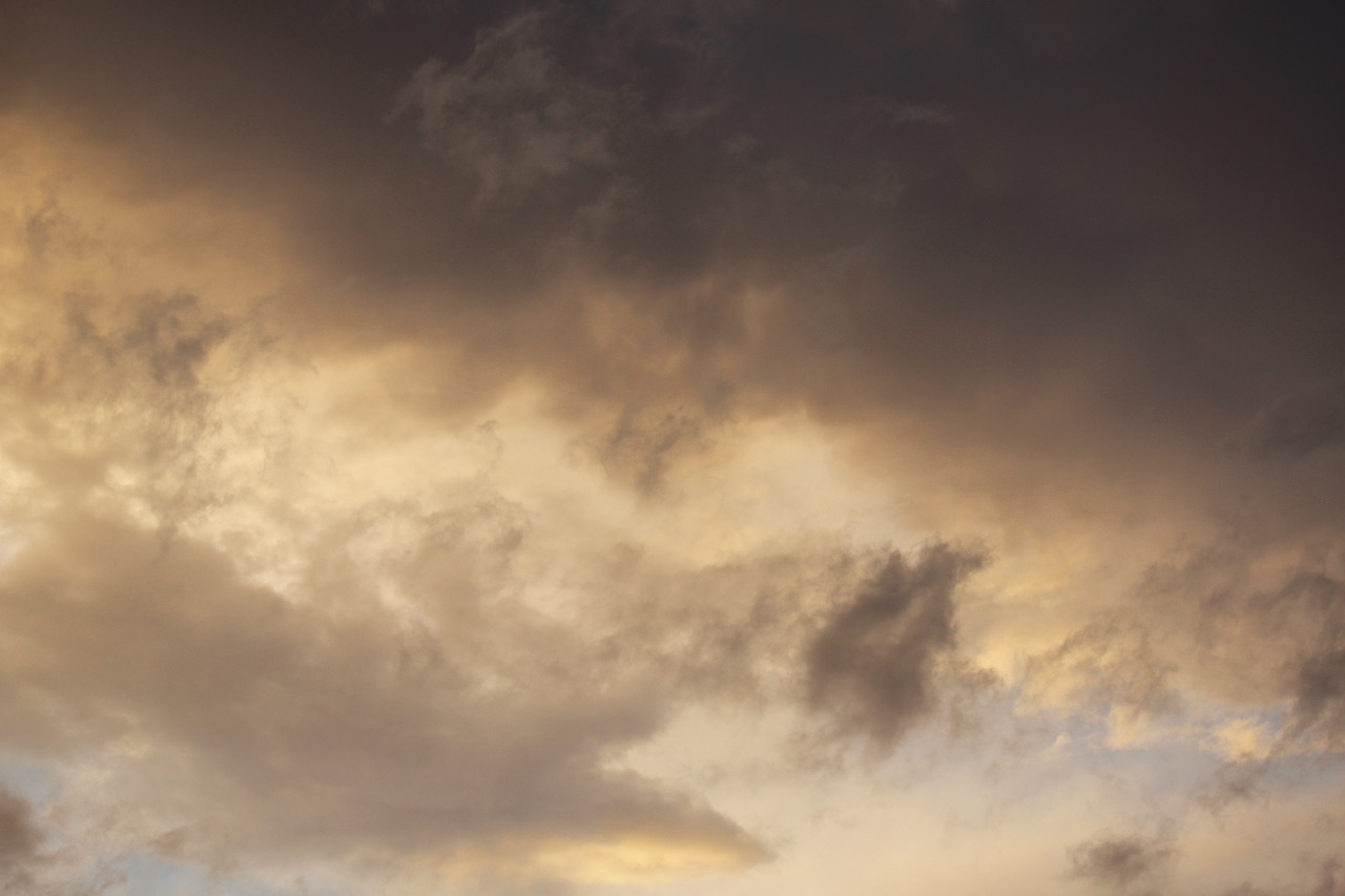 sunset  yellow  clouds free photo