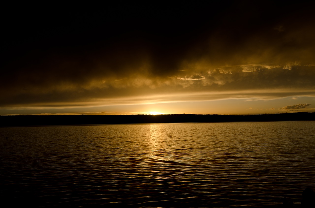 sunset  lake  jenny lake free photo