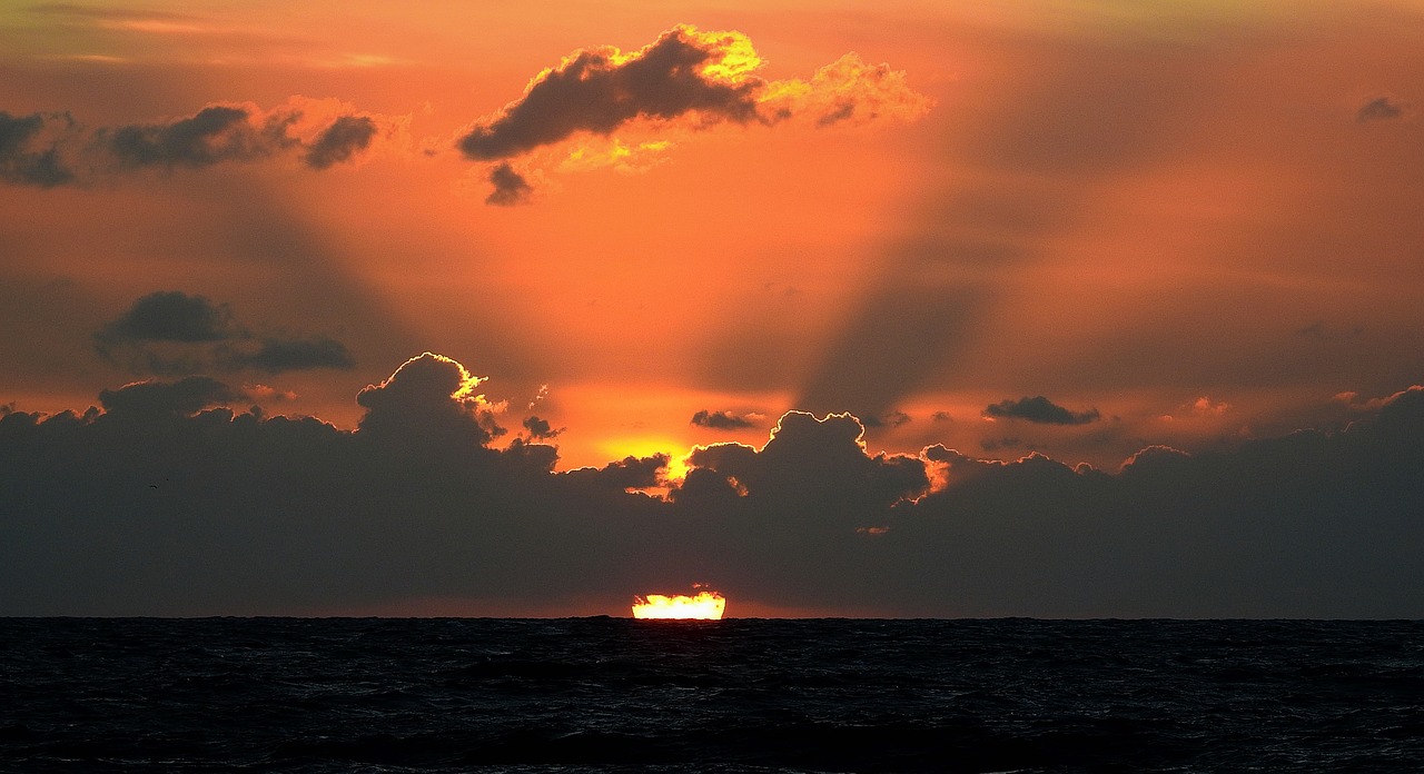 sunset  clouds  sea free photo